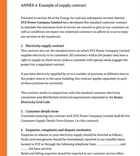 Electricity supply contract